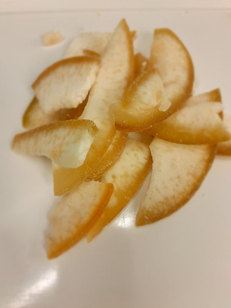 écorces pomelos jaune déshydraté