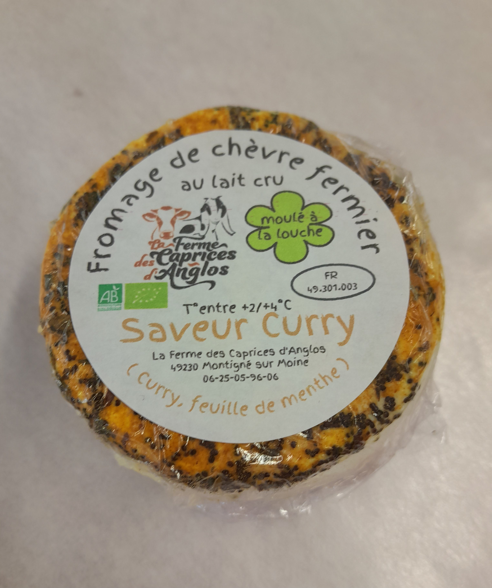 Fromage de chèvre fermier Curry