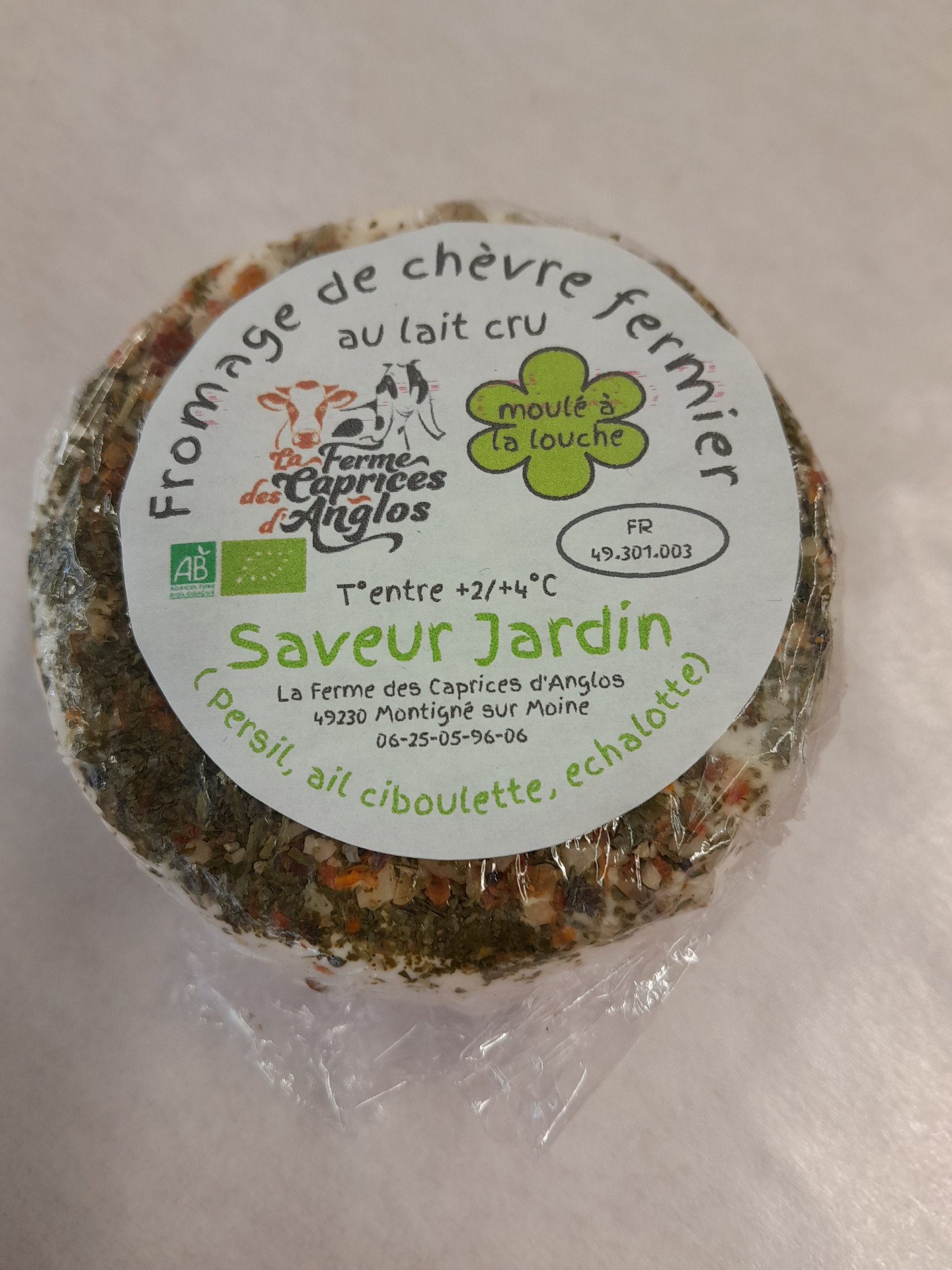 Fromage de chèvre fermier Jardin