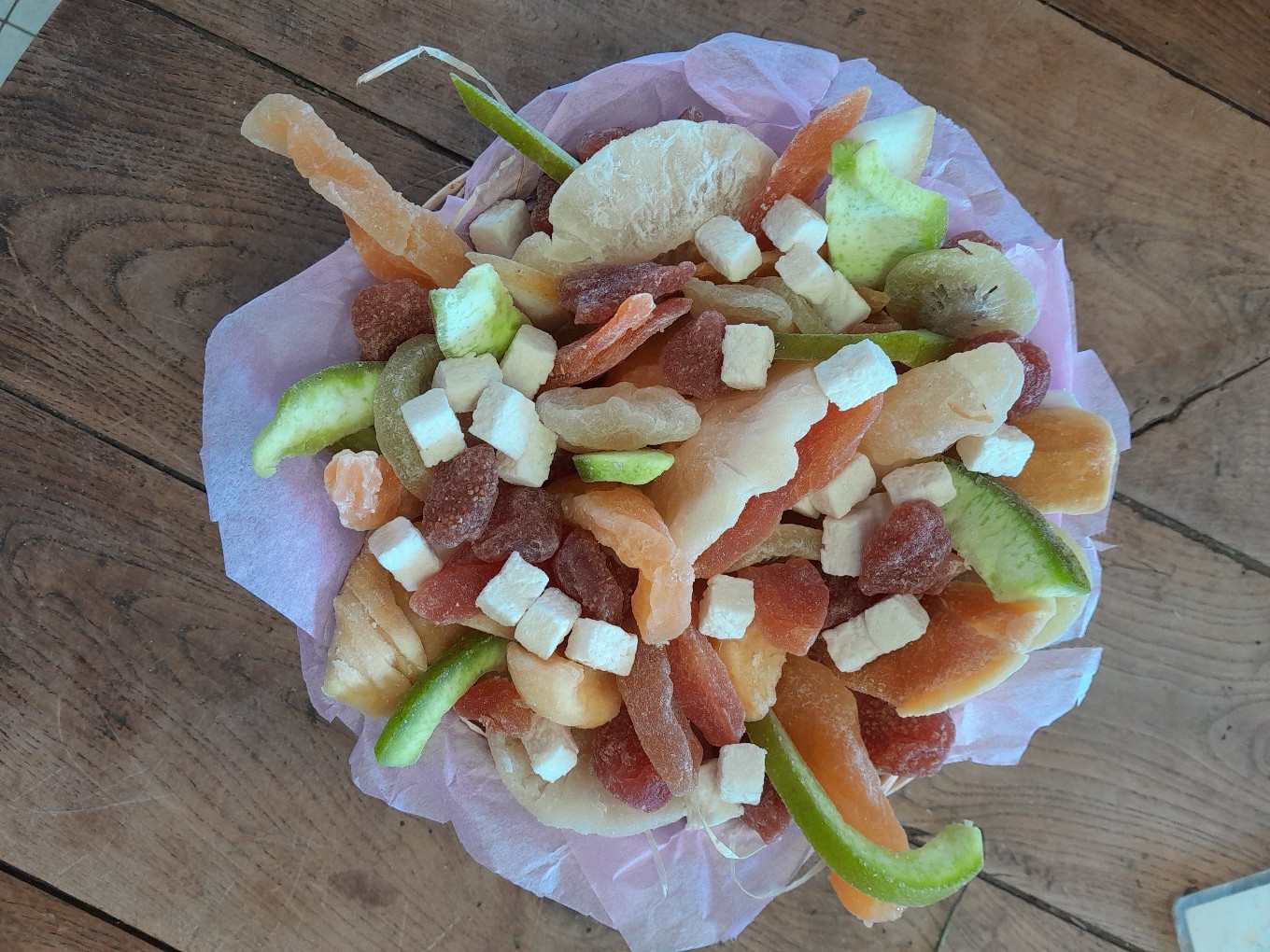 Composition fruits secs et déshydratés